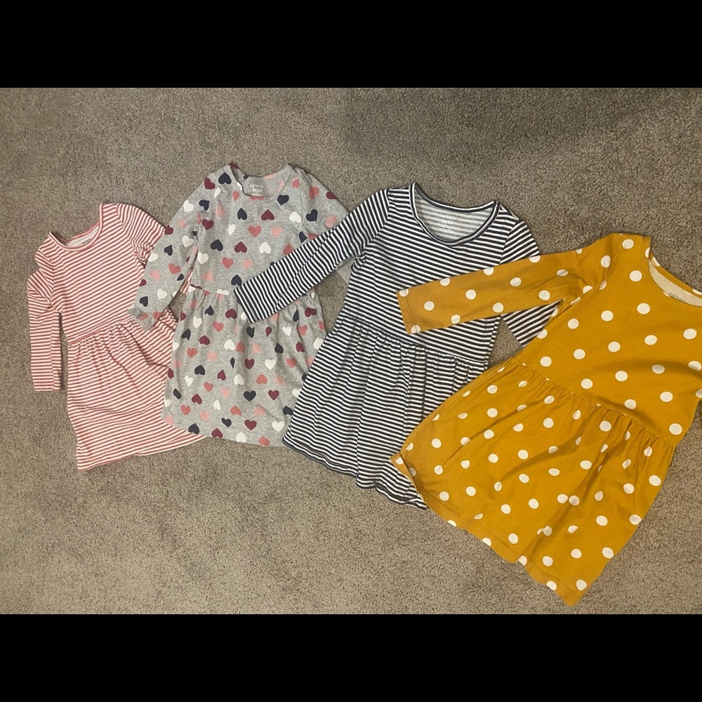 4 Dresses by Carter’s 3T cotton
